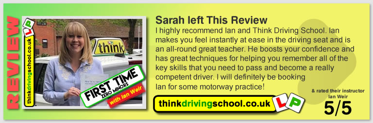 passed with think driving school with ZERO minors