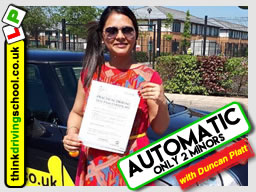 5 Star review of think Driving School Passed with think driving school in May 2018 and left this 5 star review