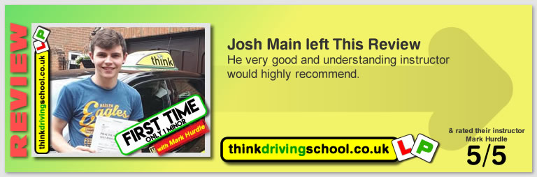 5 Star review of think Driving School Passed with think driving school in July 2018 and left this 5 star review