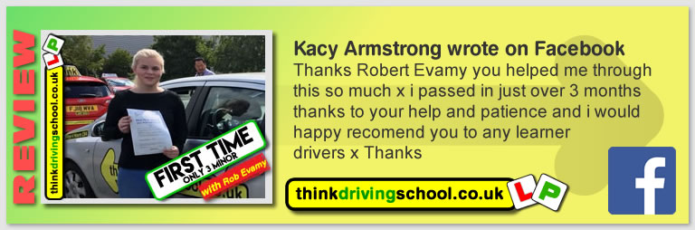 passed with rob evamy from bordon driving school