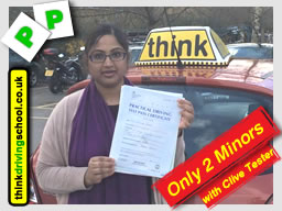 Passed with think driving school in March 2015