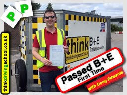 Passed B+E with Doug at think driving school