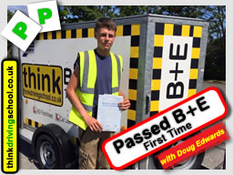 Passed B+E with Doug at think driving school