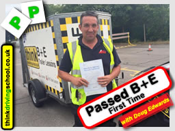 Passed B+E with Doug at think driving school