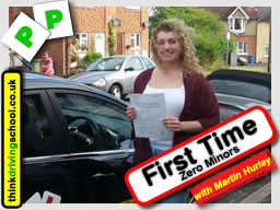 Matt Hillary left this awesome review after she passed after drivng lessons in farnborough with martin hurley