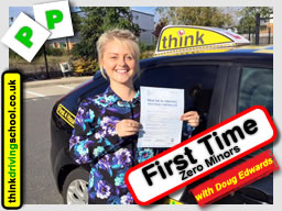 Passed B+E with Doug at think driving school