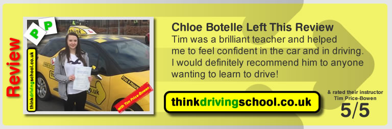 Passed with think driving school in March 2015