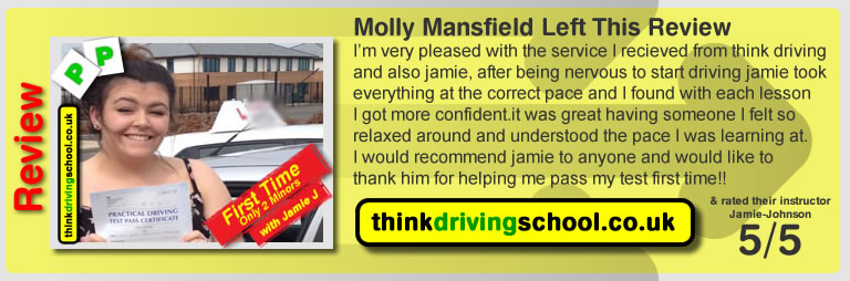 Passed with think driving school in March 2015