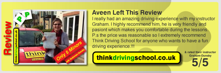 Passed with think driving school in May 2015