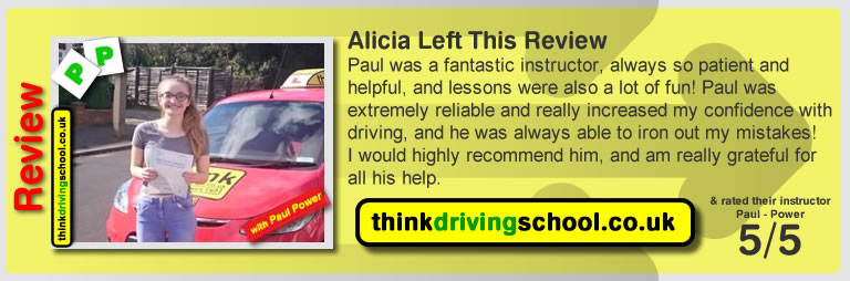 Passed with think driving school in October 2015