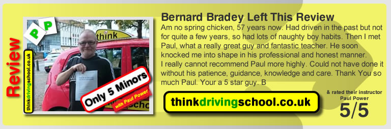 Passed with think driving school in November 2015