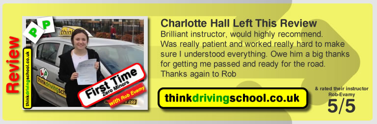 passed with rob evamy from bordon driving school