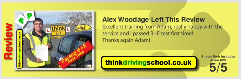 Passed with think driving school in october 2014