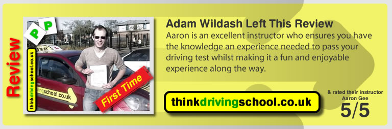 Passed with think driving school in october 2014