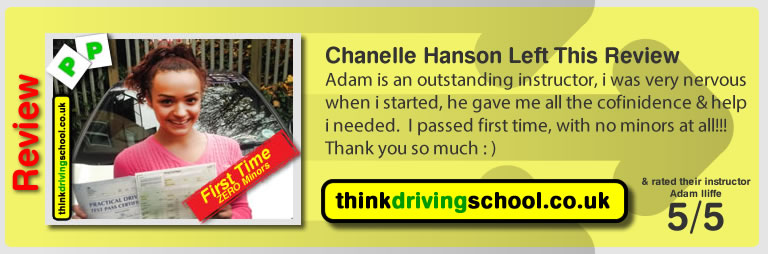 Passed with think driving school in october 2014