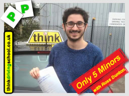 Passed with think driving school in February 2015