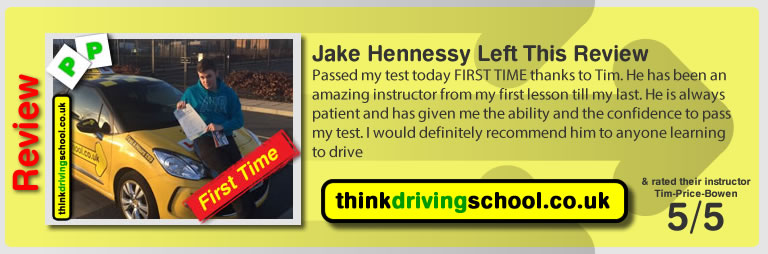 Donna Simmonds left this awesome review of tim price-bowen at think driving school