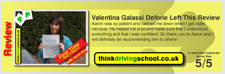 Passed with think driving school in March 2015
