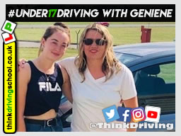 Happy under 17 learner after their 2 hour sessions at dunsfold park with think driving school.