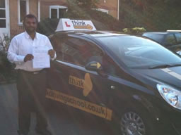 jay aldershot happy with think driving school
